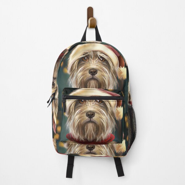 Item preview, Christmas Glen of Imaal Terrier Wearing A Santa Hat designed and sold by ZenEverAI.