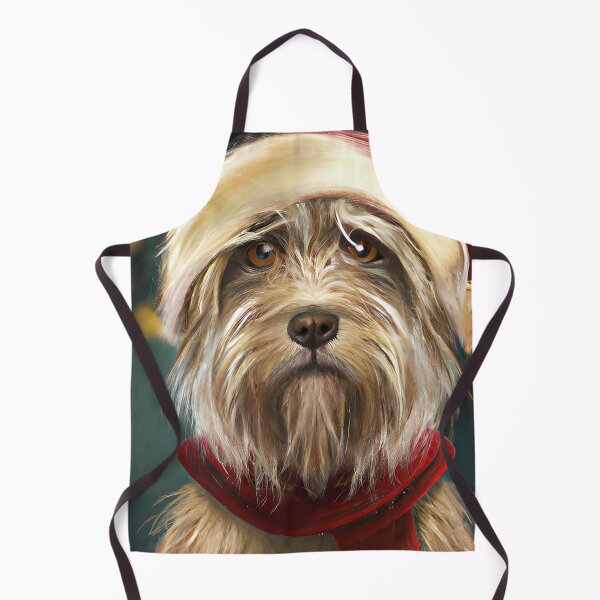 Item preview, Christmas Glen of Imaal Terrier Wearing A Santa Hat designed and sold by ZenEverAI.