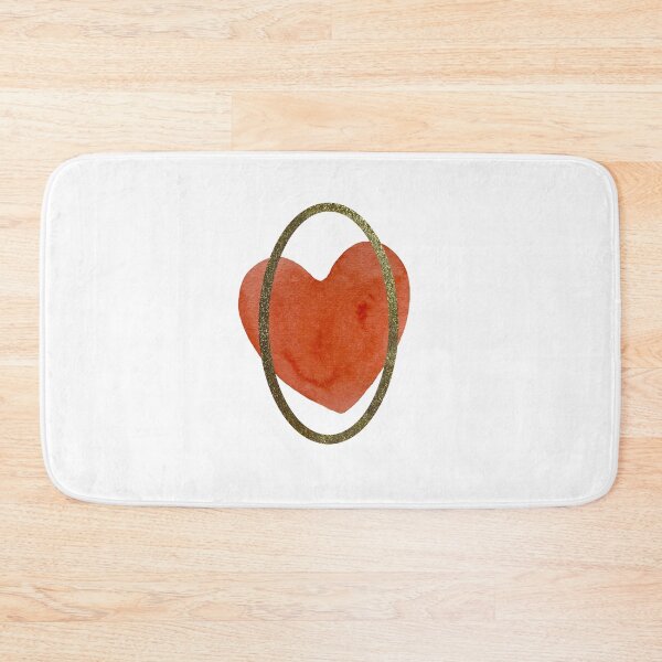 Item preview, Heart red frame oval gold collage watercolor designed and sold by Yana Mustafina | Boho Soulful Designs.