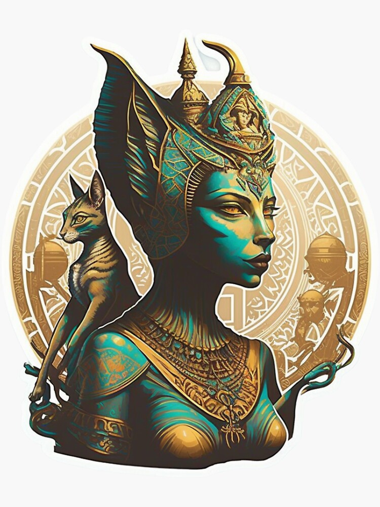 "Egyptian Cat Sphynx God Goddess" Sticker for Sale by ItisWhatitis