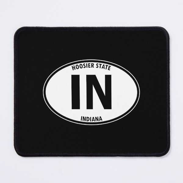Item preview, Indiana, IN, Hoosier State - State Abbreviation and Motto Oval Travel Bumper Sticker for your Car or Luggage. designed and sold by BBTravels.