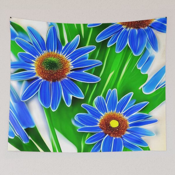 Item preview, Blue Daisies, daisy pattern  designed and sold by gramizzia.
