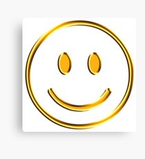 Smiley gold Canvas Print