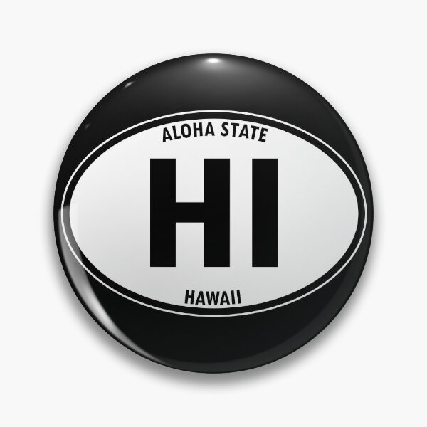 Item preview, Hawaii, HI, Honolulu, Aloha State - State Abbreviation and Motto Oval Travel Bumper Sticker for your Car or Luggage.  designed and sold by BBTravels.