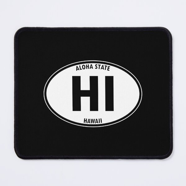Item preview, Hawaii, HI, Honolulu, Aloha State - State Abbreviation and Motto Oval Travel Bumper Sticker for your Car or Luggage.  designed and sold by BBTravels.
