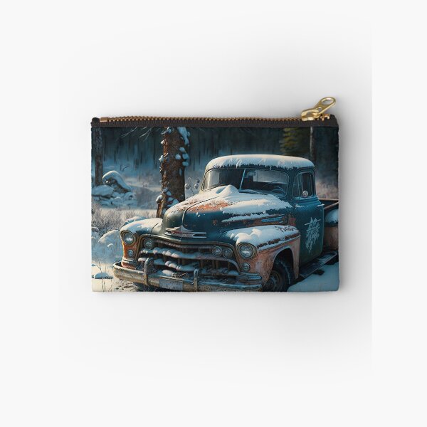 Item preview, Winter Pickup Truck #14, a perfect gift for all American Hot Rod fans designed and sold by RodZnRoll.