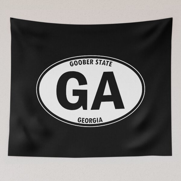 Item preview, Georgia, GA, Atlanta, Goober State - State Abbreviation and Motto Oval Travel Bumper Sticker for your Car or Luggage.  designed and sold by BBTravels.