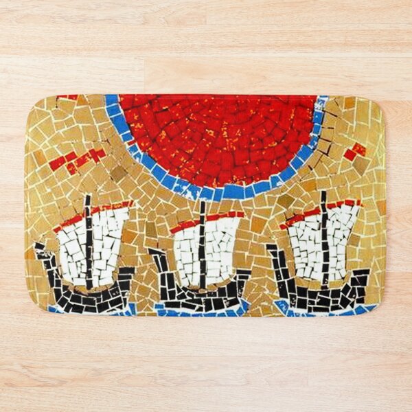 Item preview, GREECE : Ancient Greek Mosaic GRECE Boat Print designed and sold by posterbobs.