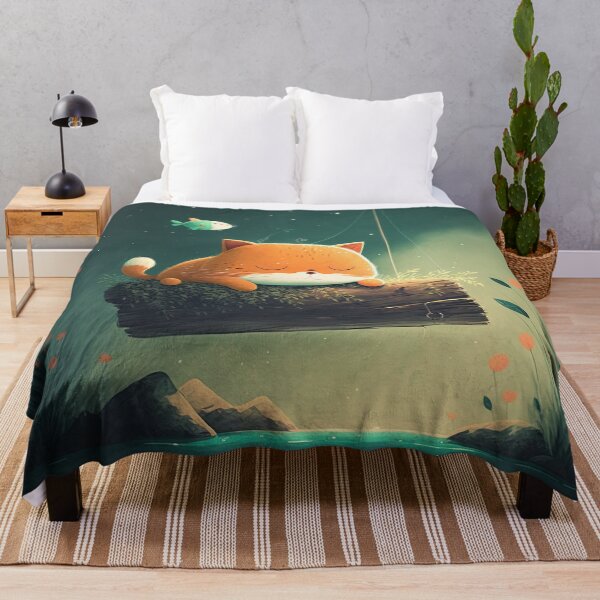 Item preview, Cat dreaming of fishing - cartoon designed and sold by Michael Bollin.