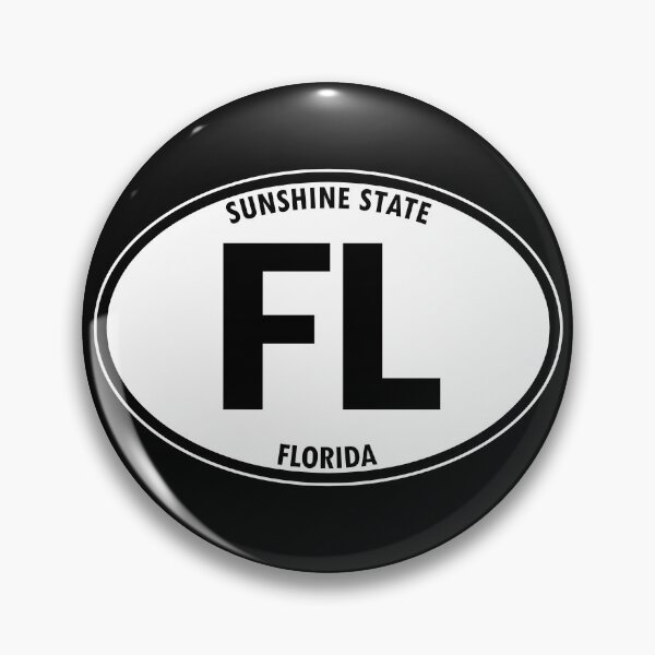 Item preview, Florida, FL, Tallahassee, Sunshine State - State Abbreviation and Motto Oval Travel Bumper Sticker for your Car or Luggage.  designed and sold by BBTravels.