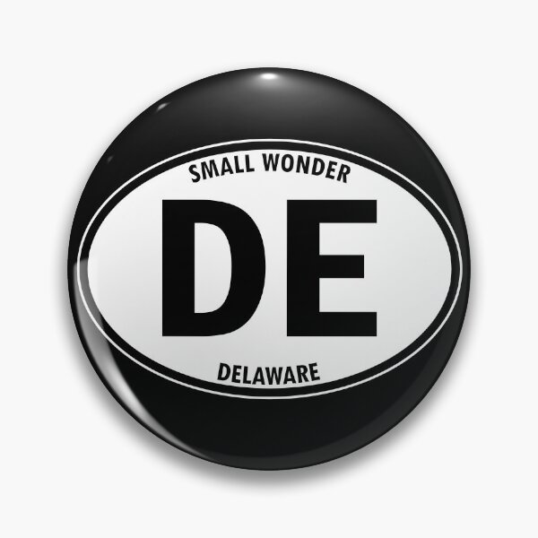 Item preview, Delaware, DE, Dover, Small Wonder - State Abbreviation and Motto Oval Travel Bumper Sticker for your Car or Luggage.  designed and sold by BBTravels.
