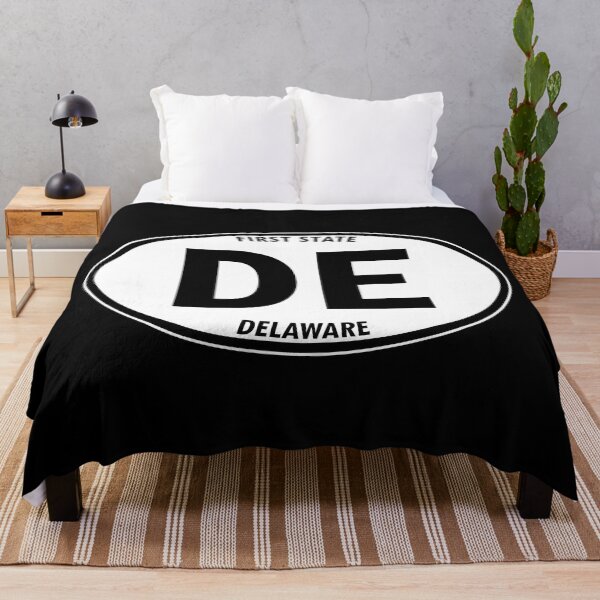 Item preview, Delaware, DE, Dover, First State - State Abbreviation and Motto Oval Travel Bumper Sticker for your Car or Luggage.  designed and sold by BBTravels.