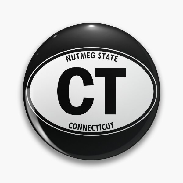 Item preview, Connecticut, CT, Hartford, Nutmeg State - State Abbreviation and Motto Oval Travel Bumper Sticker for your Car or Luggage.  designed and sold by BBTravels.