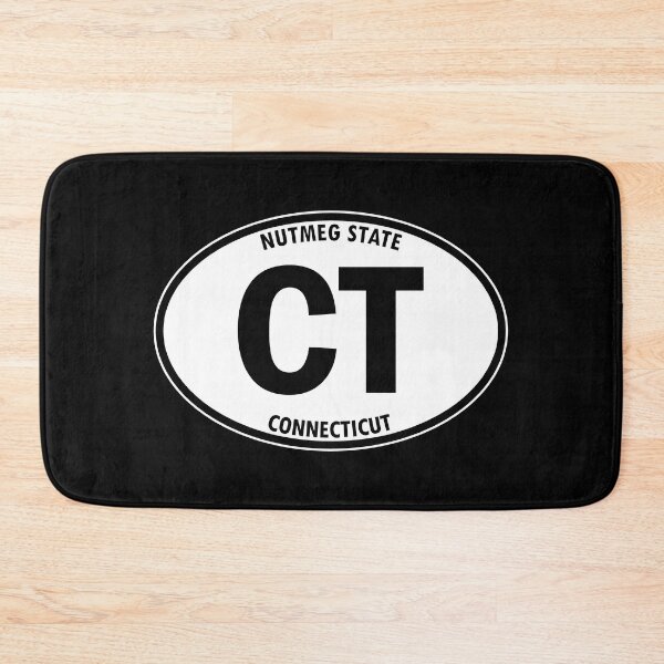 Item preview, Connecticut, CT, Hartford, Nutmeg State - State Abbreviation and Motto Oval Travel Bumper Sticker for your Car or Luggage.  designed and sold by BBTravels.