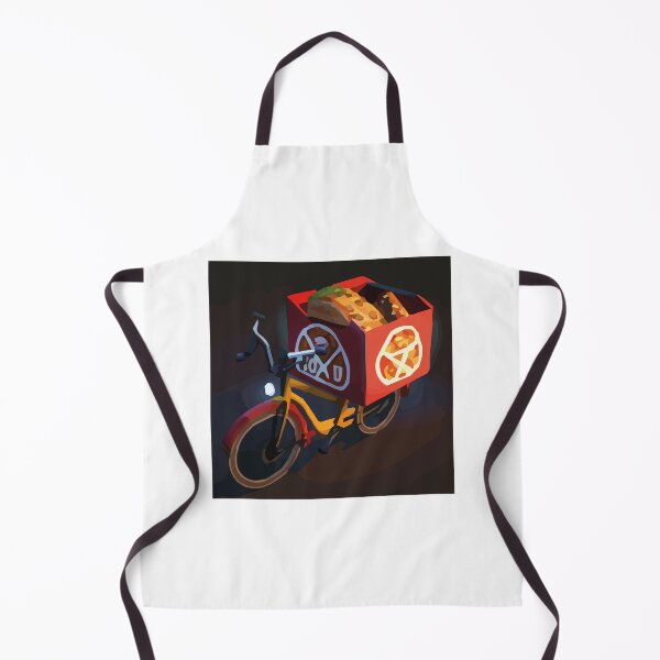Item preview, Pizza delivery bike illustration designed and sold by KartoffelKiwi.