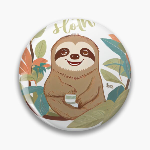 Item preview, Happy sloth enjoys cup of coffee designed and sold by MrBeerholder.