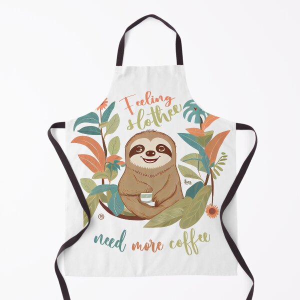 Item preview, Happy sloth enjoys cup of coffee designed and sold by MrBeerholder.