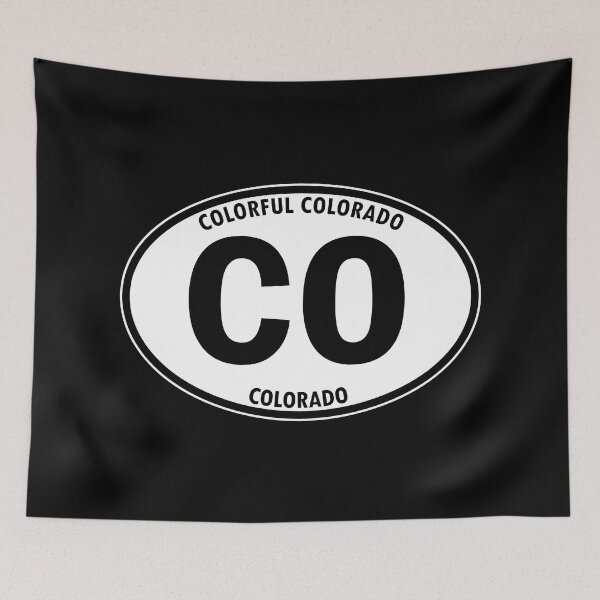 Item preview, Colorado, CO, Denver, Colorful Colorado - State Abbreviation and Motto Oval Travel Bumper Sticker for your Car or Luggage.  designed and sold by BBTravels.
