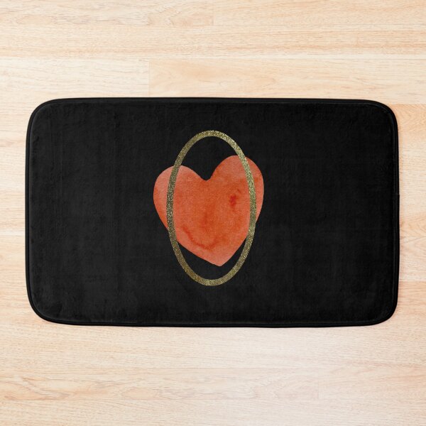 Item preview, Heart red frame oval gold collage watercolor black designed and sold by Yana Mustafina | Boho Soulful Designs.