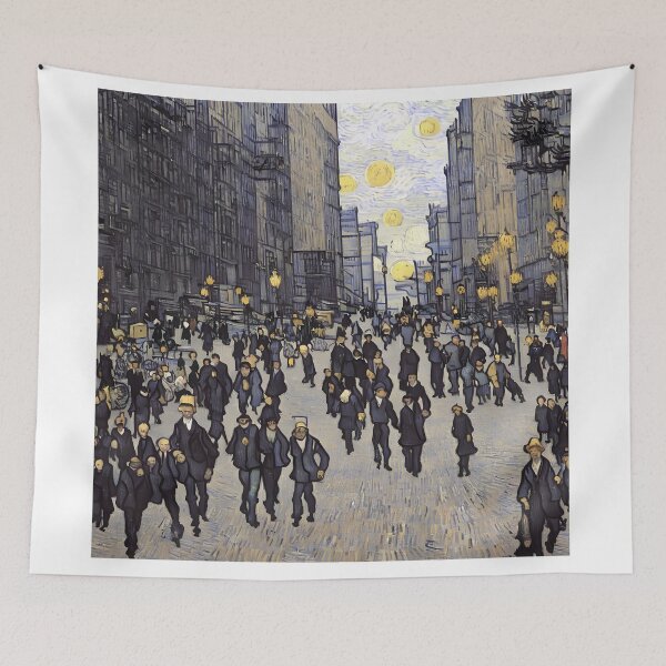 Item preview, Street  scene in the style of Vincent van Gogh designed and sold by David-Howells.