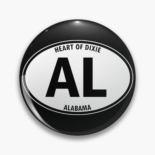 Item preview, Alabama, AL, Montgomery, Heart of Dixie - State Abbreviation and Motto Oval Travel Bumper Sticker for your Car or Luggage.  designed and sold by BBTravels.
