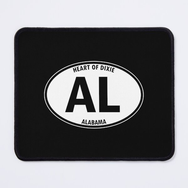 Item preview, Alabama, AL, Montgomery, Heart of Dixie - State Abbreviation and Motto Oval Travel Bumper Sticker for your Car or Luggage. designed and sold by BBTravels.
