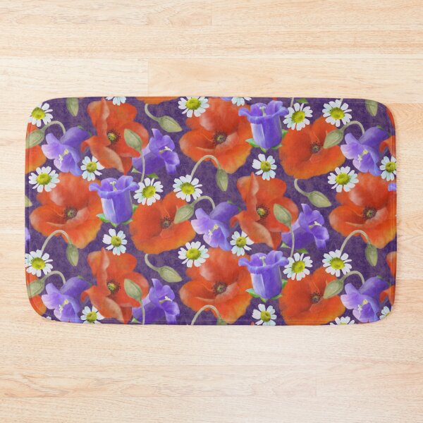 Item preview,  Beautiful Poppies, Daisies and  Bellflowers Pattern Design designed and sold by Tina Veenstra.