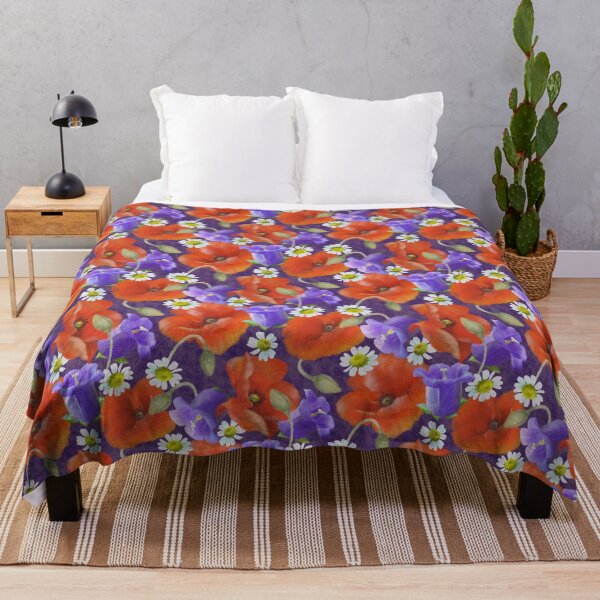Item preview, Beautiful Poppies, Daisies and Bellflowers Pattern Design designed and sold by Tina Veenstra.