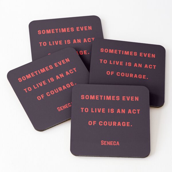 Item preview, Seneca quote red text designed and sold by artbleed.