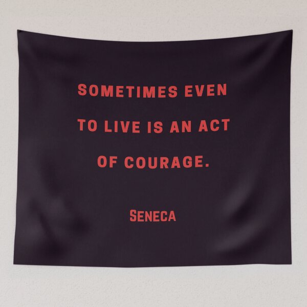 Item preview, Seneca quote red text designed and sold by artbleed.