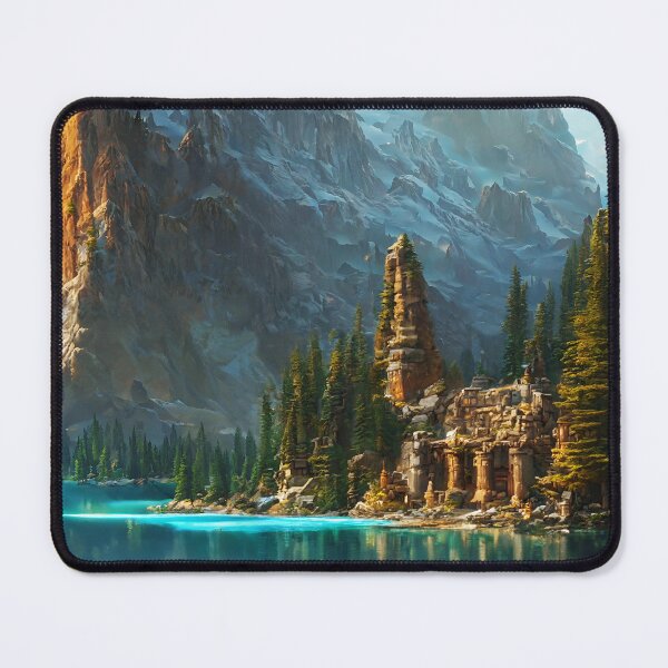 Item preview, Ancient Temple Ruins by a Glacial Lake designed and sold by lostcauseblue.