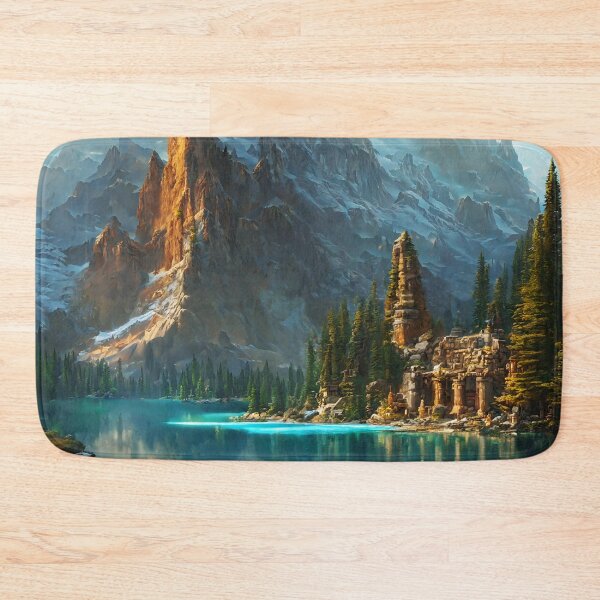 Item preview, Ancient Temple Ruins by a Glacial Lake designed and sold by lostcauseblue.