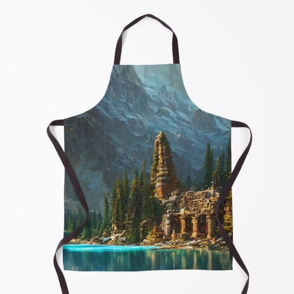 Item preview, Ancient Temple Ruins by a Glacial Lake designed and sold by lostcauseblue.