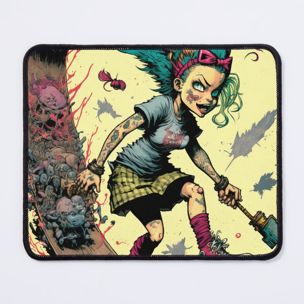 Item preview, Surfing Punk Rock Schoolgirl Comic Art #15 designed and sold by Unicorn Trainwreck.