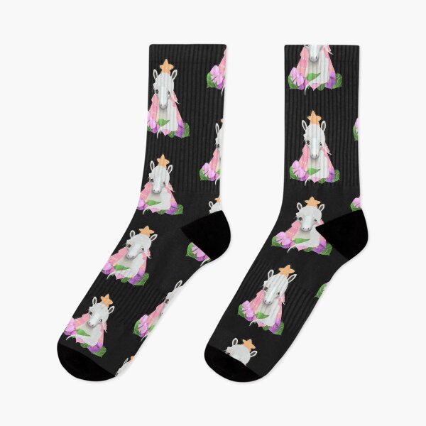 Item preview, Cute Horse in front of a Pink Christmas Tree with Christmas Ornaments  designed and sold by cuteunicornshop.