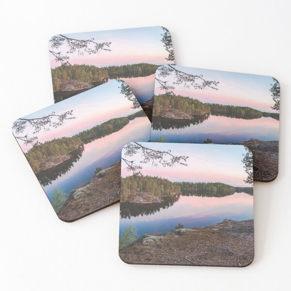 Item preview, Midsummer lake view at midnight panorama designed and sold by Jukka Heilimo.