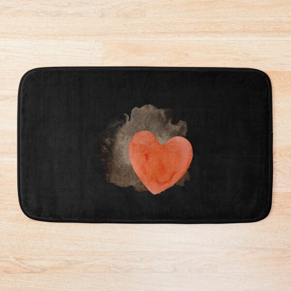 Item preview, Heart red blot black blotch a watercolor black designed and sold by Yana Mustafina | Boho Soulful Designs.