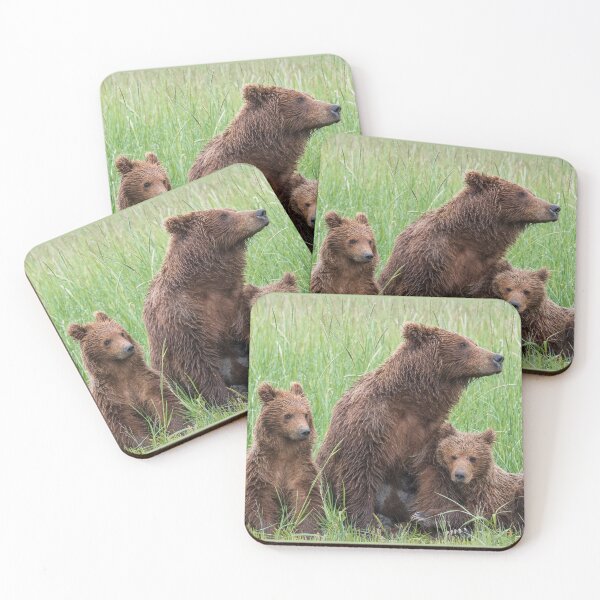 Item preview, three bears cubs family grizzly brown designed and sold by LGMmugsdesign.