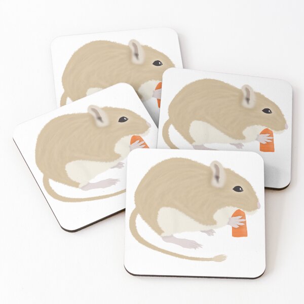 Item preview, Cute golden gerbil eating carrot  designed and sold by Becky-Marie.