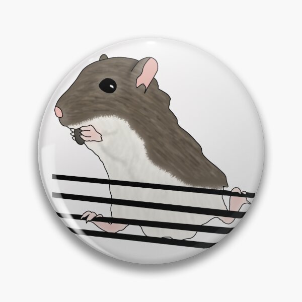 Item preview, Cute brown gerbil eating sunflower seeds  designed and sold by Becky-Marie.
