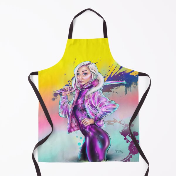 Item preview, Cyberpunk Samurai Girl - Purple - Holographic Style designed and sold by SubQtaneousArt.
