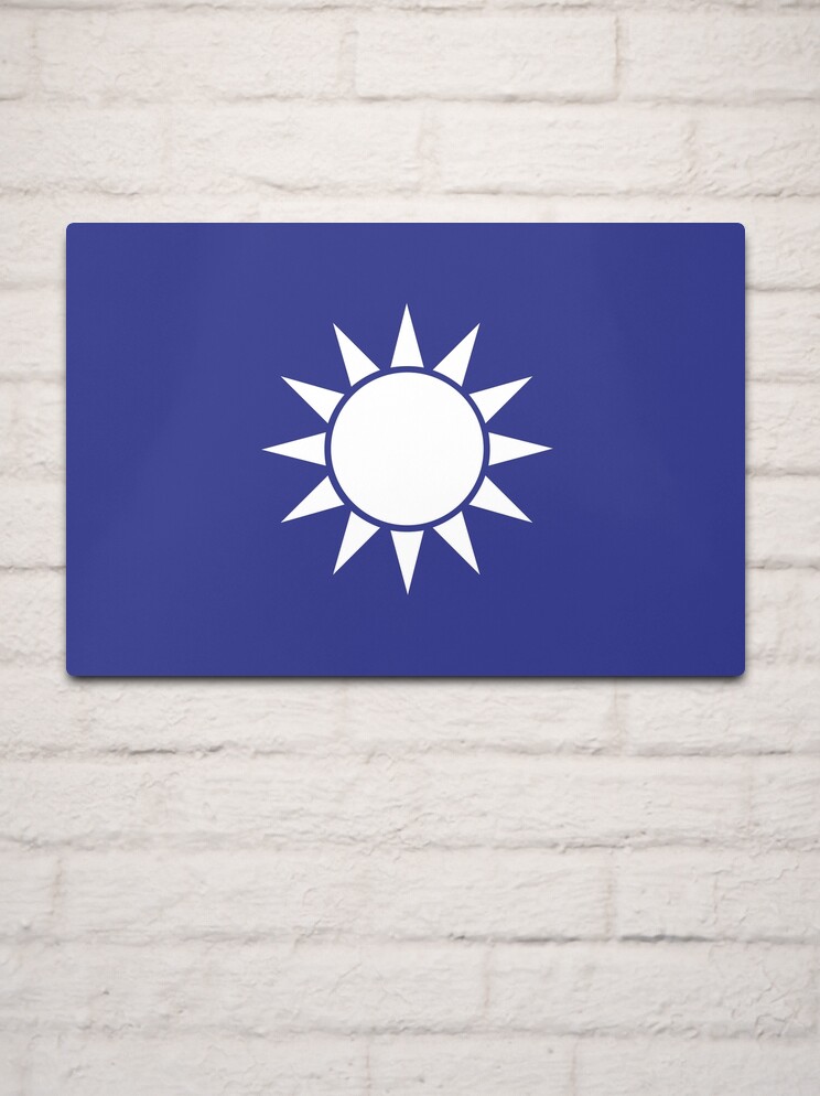 Blue and white flag with sun hotsell