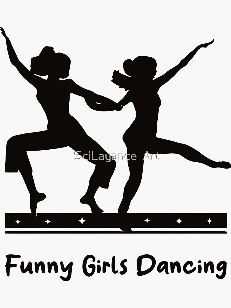 happy-dancing-girls-funny-dance-moves-silhouette-sticker-for-sale-by