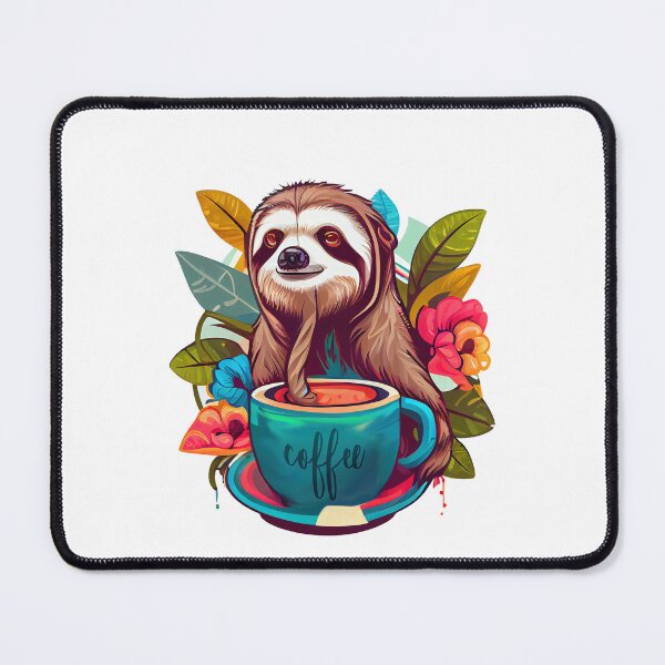 Item preview, Wise sloth having a cup of coffee designed and sold by MrBeerholder.
