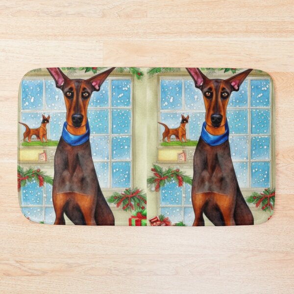 Item preview, Doberman Pinscher Dog Christmas Celebration 3 designed and sold by AnadAA.
