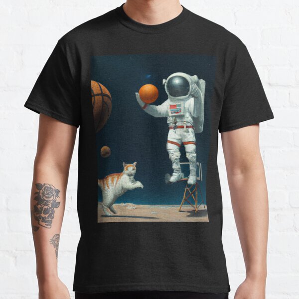 Astronaut Basketball Milky Way Space' Men's T-Shirt