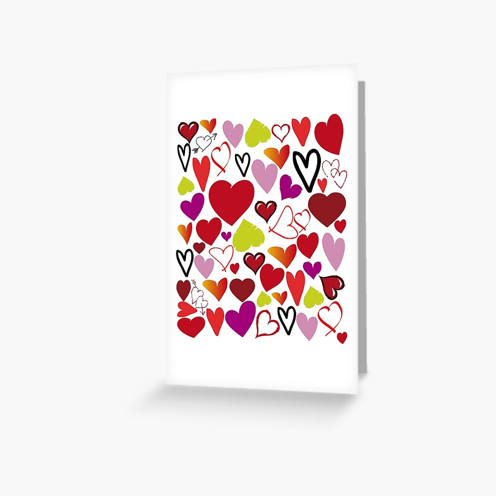 Vintage Valentine cards collage Greeting Card by Delphimages Photo