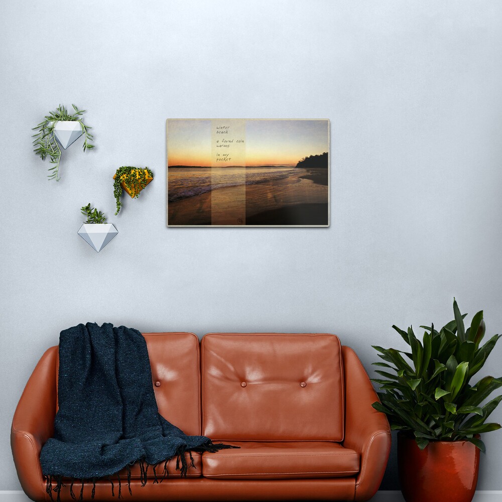 winter beach Metal Print