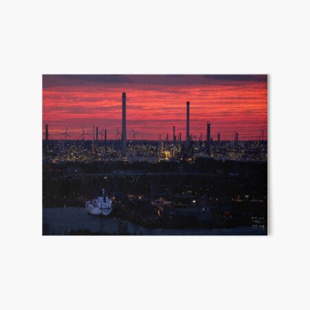 Rotterdam Harbour Skyline at Sunset, from Euromast Art Board Print