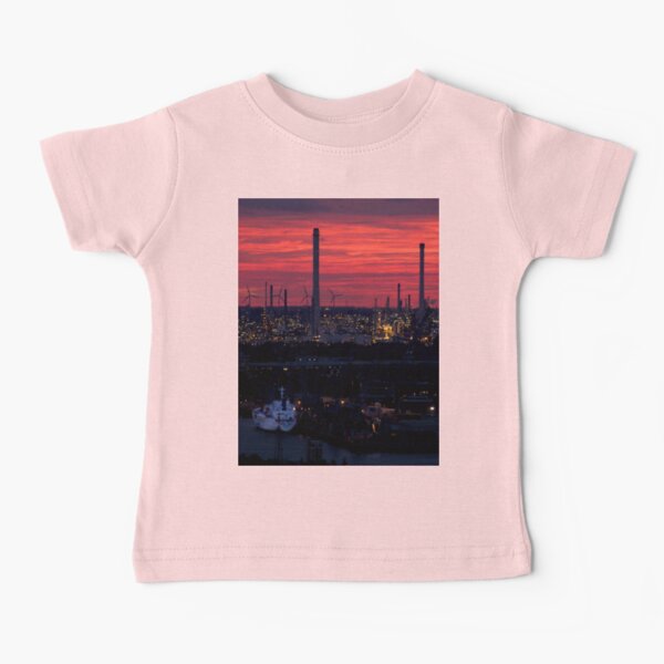 Rotterdam Harbour Skyline at Sunset, from Euromast Baby T-Shirt
